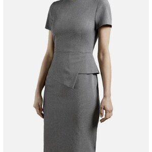 TED BAKER Black White Textured Asymmetric
